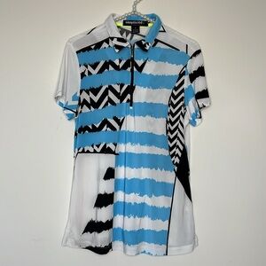 JAMIE SADOCK SIMPLICITE 1/4 ZIP PERFORMANCE POLO ~ SIZE MEDIUM